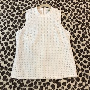 J CREW eyelet sleeveless top